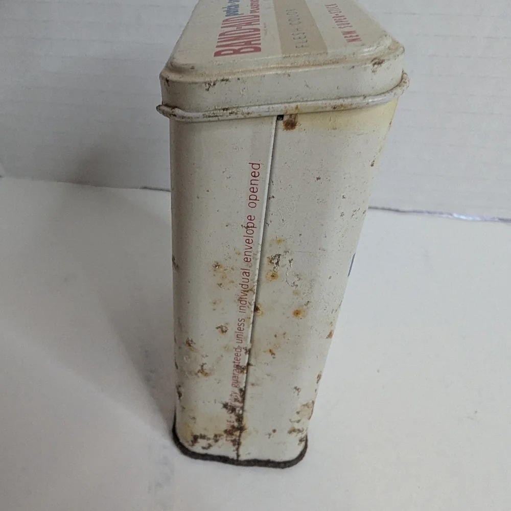 Vintage Johnson & Johnson Correctable Metal 1950's-60's Bandaid Tin